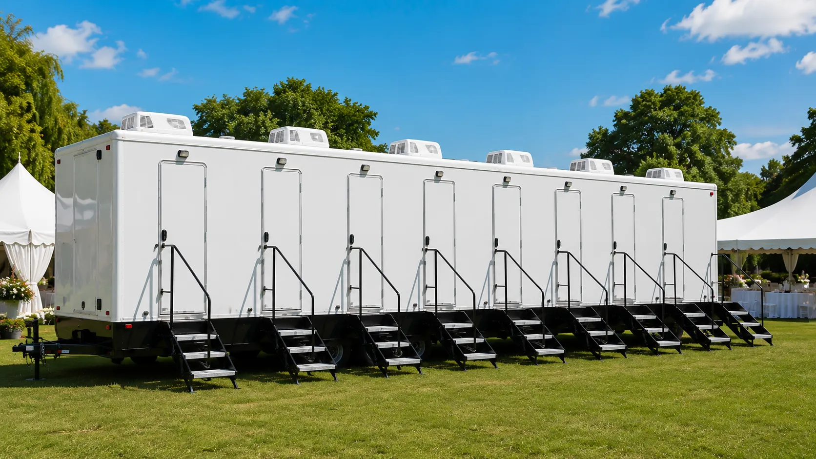 8 Stall Restroom Trailer in Lafayette, IN